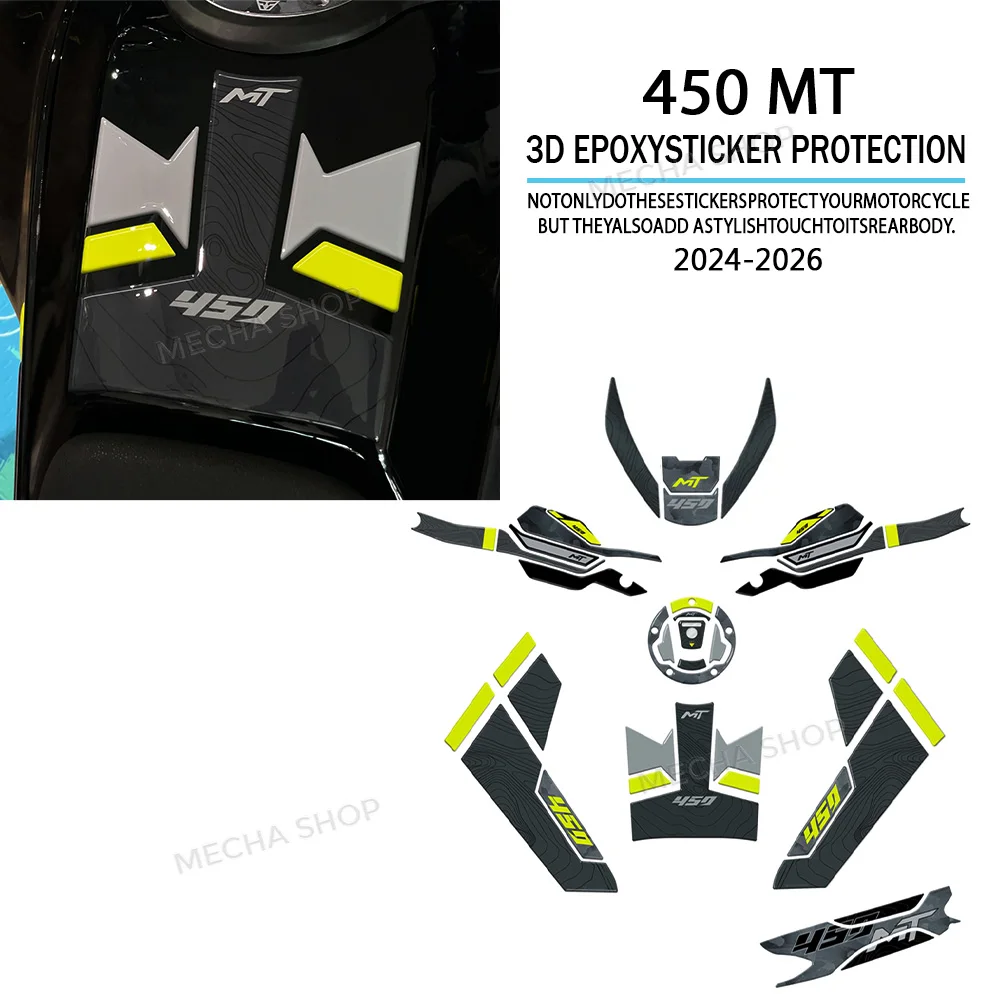 

450mt sticker Motorcycle Tank Cap Protection For CFMOTO 450MT 450 MT 2024 2025 2026 3D Gel Sticker