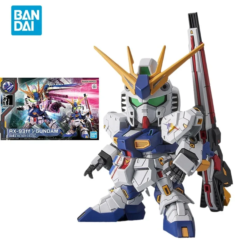 Bandai Original GUNDAM Anime Model SD RX-93ff VGUNDAM Action Figure Assembly Model Toys Collectible Ornaments Gifts For Kids