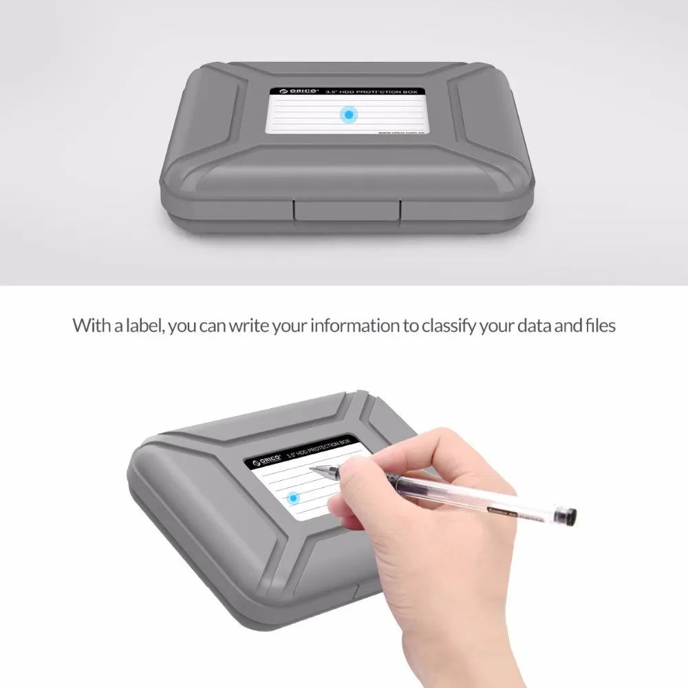 ORICO 방진 방습 하드 드라이브 박스, 3.5 인치 보호 상자, 5 개 보관 케이스