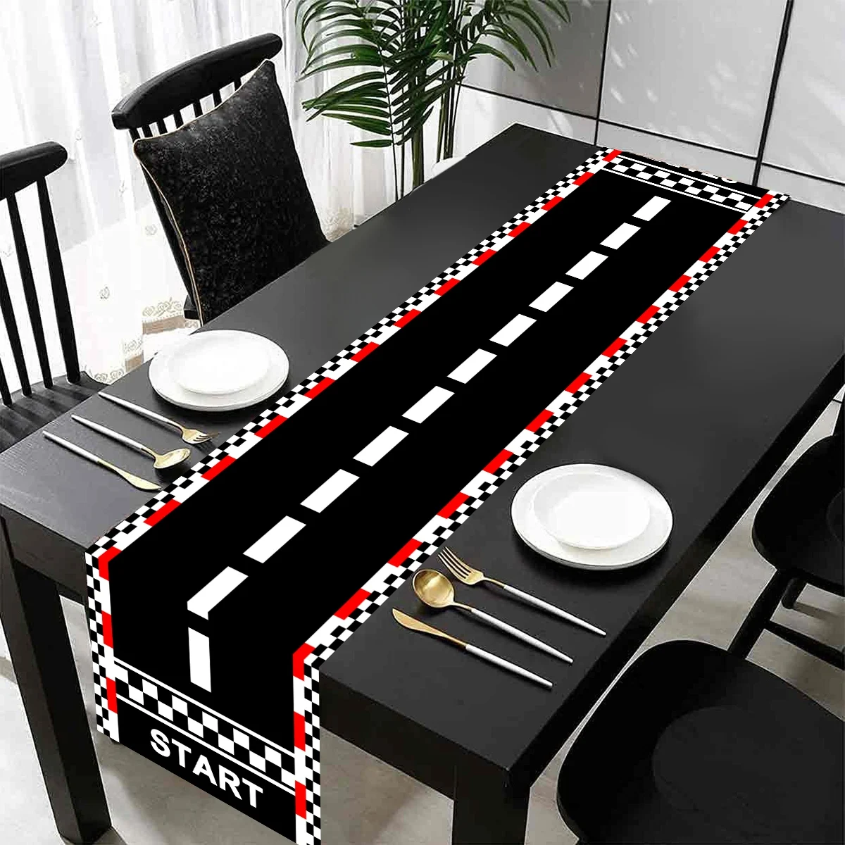 1pc Racing Auto Geburtstag Party Tisch Abdeckung Polyester Tisch Läufer für Geburtstag Party Küche Home Decor
