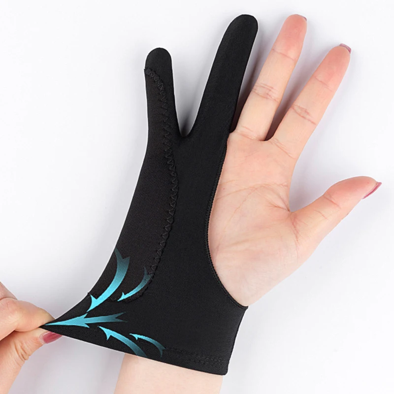 Anti-fouling Anti-Mistouch Anti abrasion and anti perspiration Two-Fingers Anti-touch Painting Glove For Drawing Tablet Glove