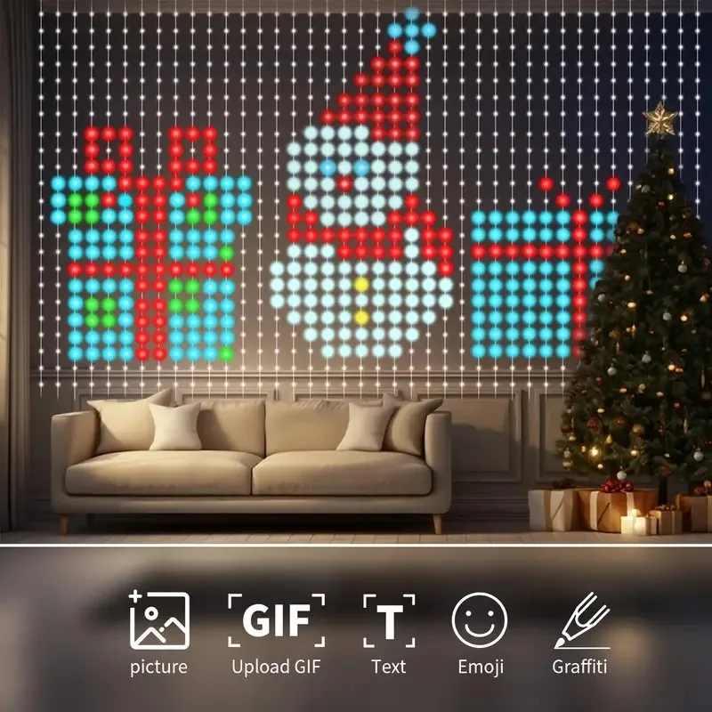 MIMI RGB 400 المصابيح أضواء الستار الذكية APP التحكم RGB عكس الضوء لتقوم بها بنفسك نمط الموسيقى الإضاءة المحيطة لنافذة غرفة نوم الديكور #2