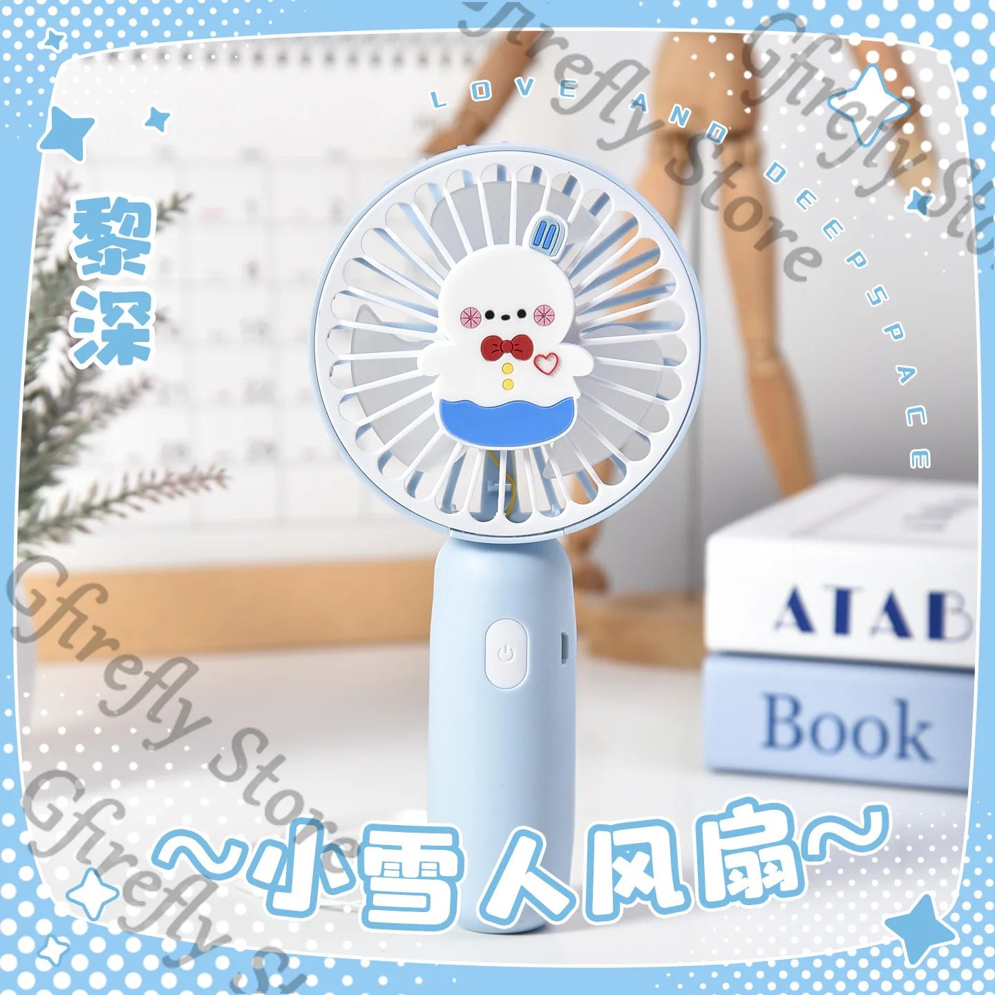 

Love and Deepspace Zayne Cosplay Anime Portable Electric Fans Small Fan Student Summer Pendants High Quality Birthday Present