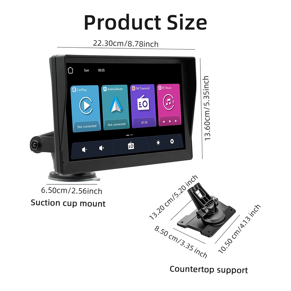 

BB-Wireless Carplay 9 Inch Portable Car Bluetooth Mp5 Player Android Auto Central Control HD Driving Recorder Host Easy To Use