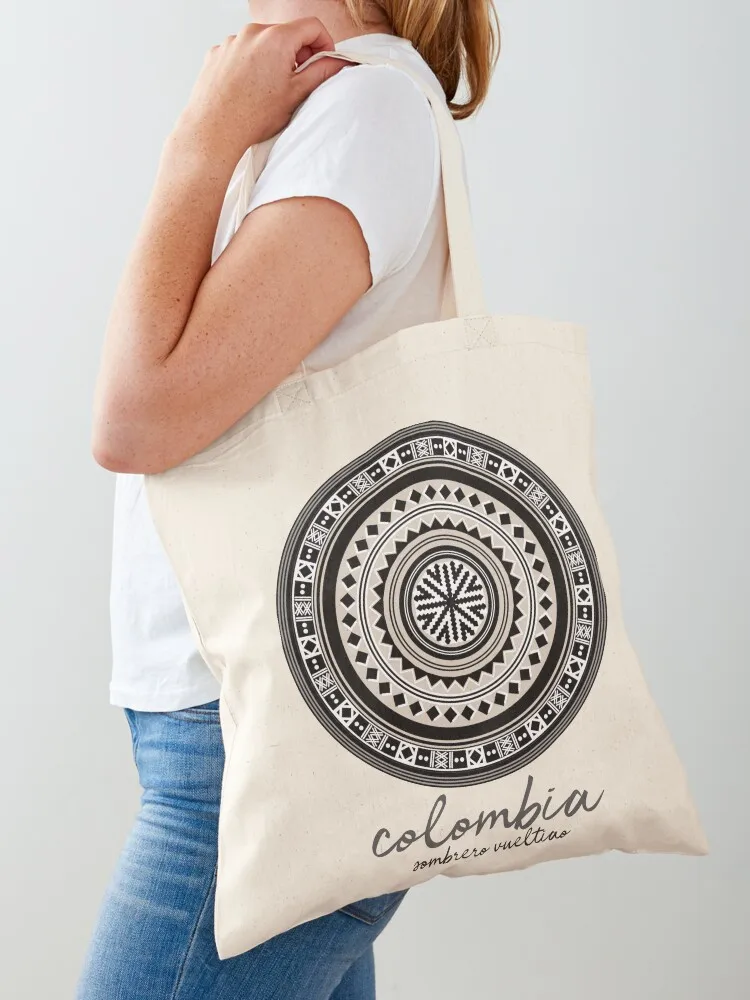 

COLOMBIA VUELTIAO HAT Tote Bag Women's beach bags tote bag university Canvas bag for women supermarket folding