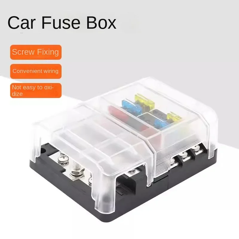 New Yacht Ship One In Six Out Fuse Box Fuse Base 32VDC with Transparent Upper Cover Sticker