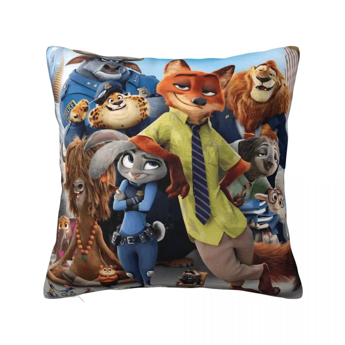 حافظة وسادة على شكل شخصية كرتونية من Zootopia تستخدم لجميع الأغراض، تصميم ناعم ومتين، طباعة مادة قابلة للتنفس #6