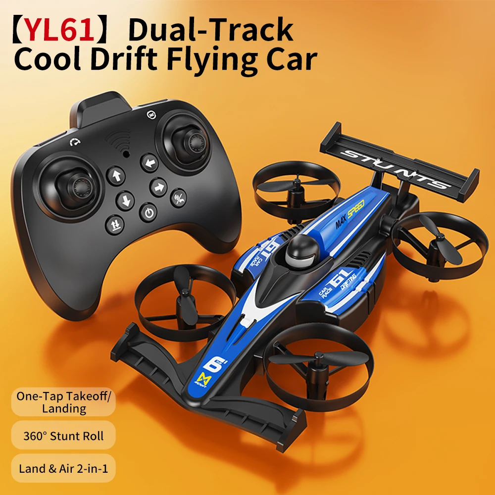 NUEVO Auto RC de Derrape Profesional 2 en 1, Quadcopter Aéreo-Terrestre, Mini Auto RC 1:30, Auto Deportivo Eléctrico Deformable, Juguete para Niños, Regalo