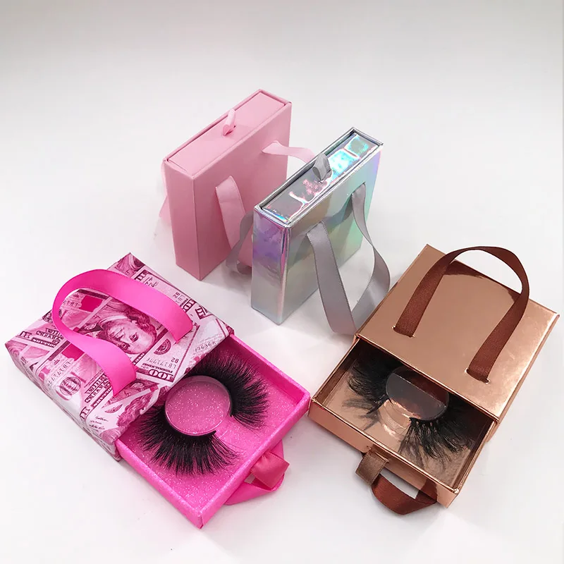 Wholesale 25mm Eyelash Packaging Box 3d Mink Eyelashes Magnetic Case Makeup Storage