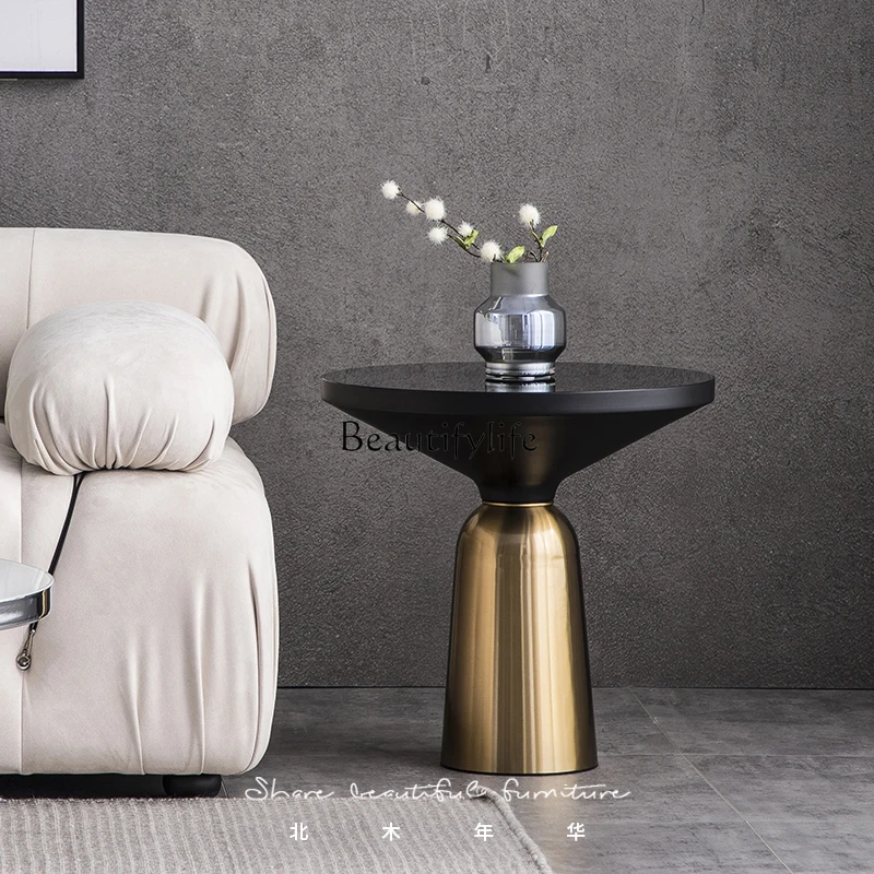 

XX39Nordic simple light luxury metal edge table living room bell coffee table