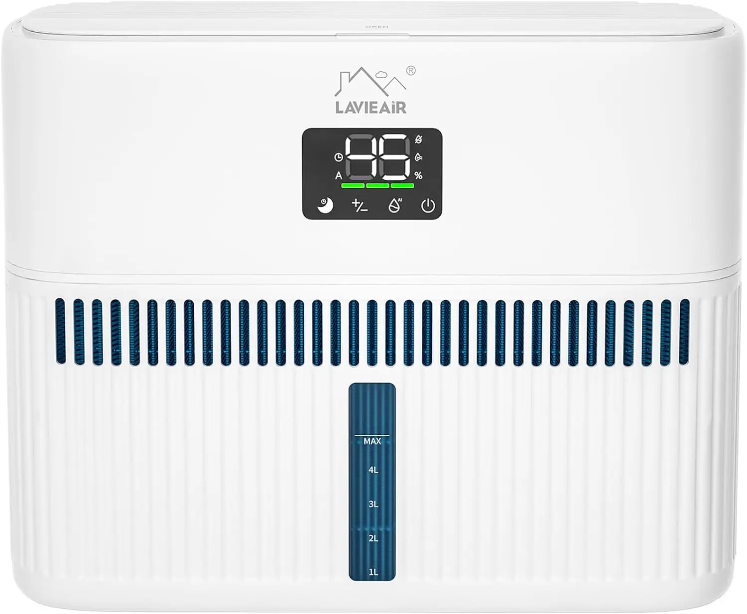 

Evaporative Humidifiers for Bedroom, Living Room, Nursery, Large Room up to 300 ft², Top Fill, 5L Tank, 48H Runtime