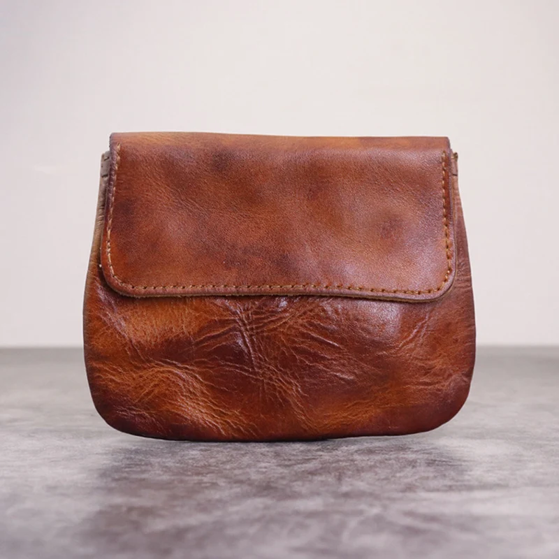 

Cards Pouch Genuine Cow Leather Change Wallet Button Coin Purses Credit Card Holder Tickets Bag Classic Portable Small Wallets