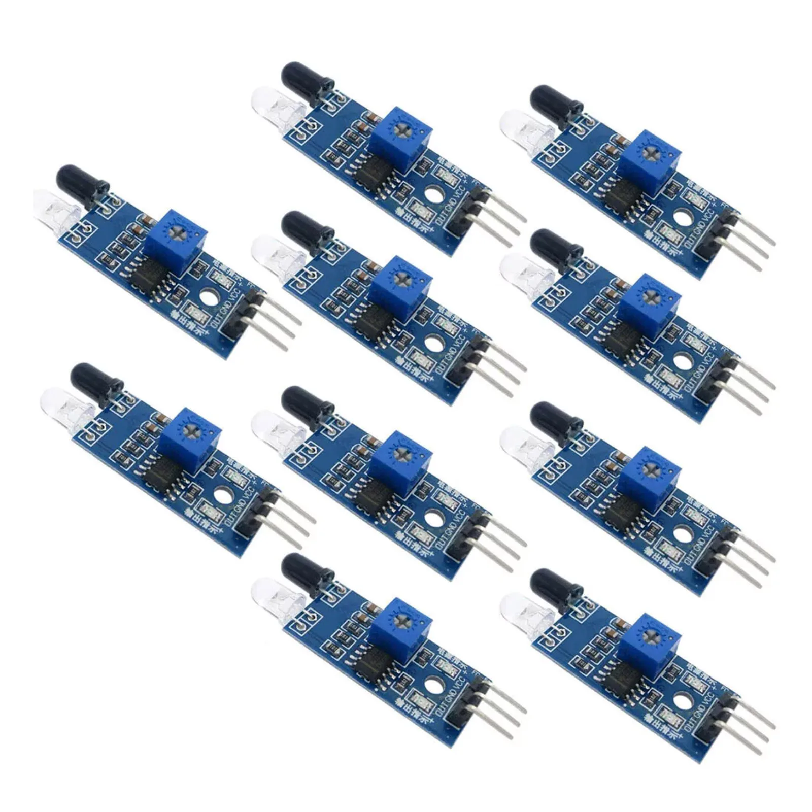 10Pcs/lot IR Infrared Obstacle Avoidance Sensor Module For Arduino Smart Car Robot 3-Wire Reflective Photoelectric New