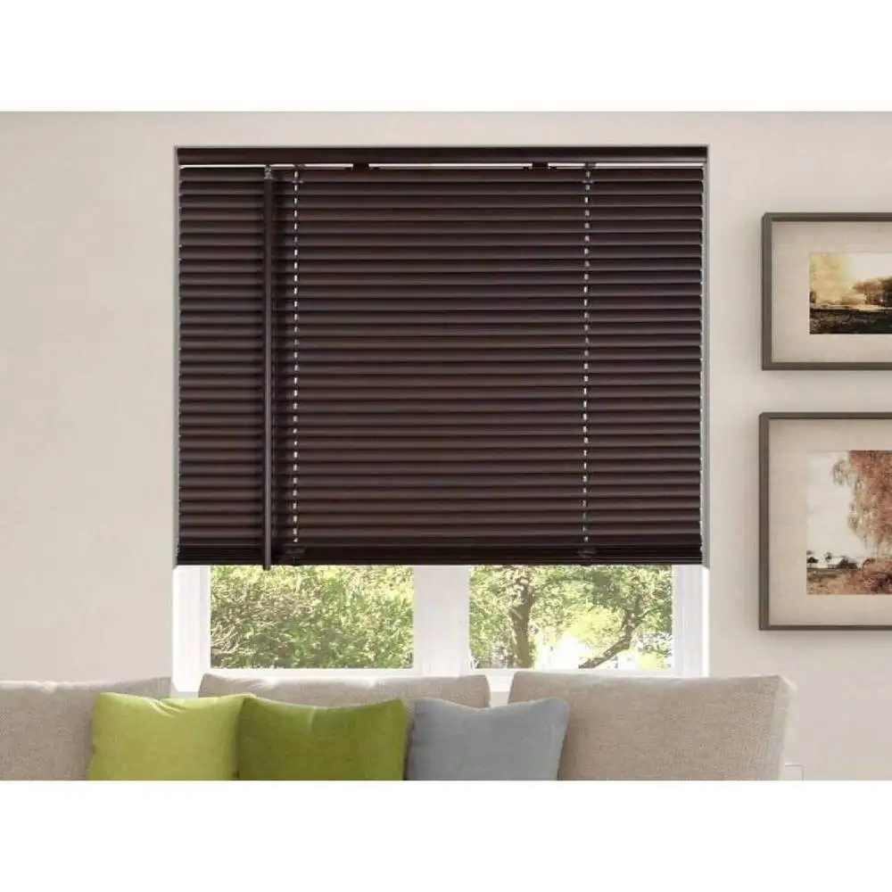 1 بوصة شريحة اللاسلكية غرفة سواد ستائر صغيرة 24x60 بوصة الماهوجني داخل جبل خاص للنوافذ الداخلية 24.25 وما فوق #1