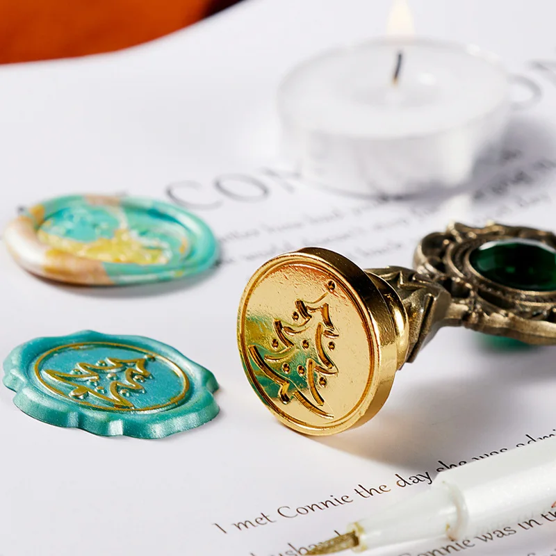 Creative Retro Fire Lacquer Seal Full Set Envelope Sealing Wax Fire Lacquer Wax Grain Gift Seal Wax Grain Set