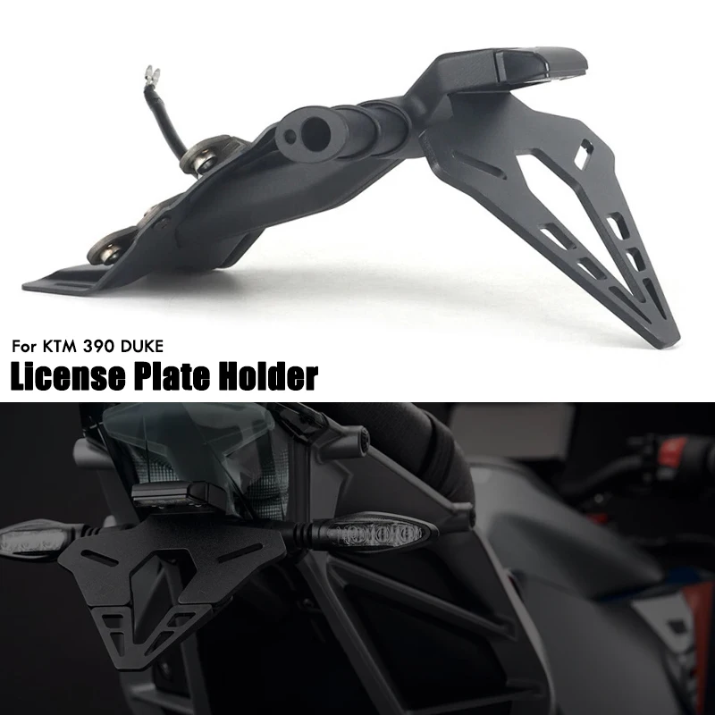 

Держатель номерного знака мотоцикла, фиксатор крыла, задний короткий хвост, аккуратный кронштейн со светодиодной подсветкой для KTM 390 DUKE 390 DUKE 2024 2025