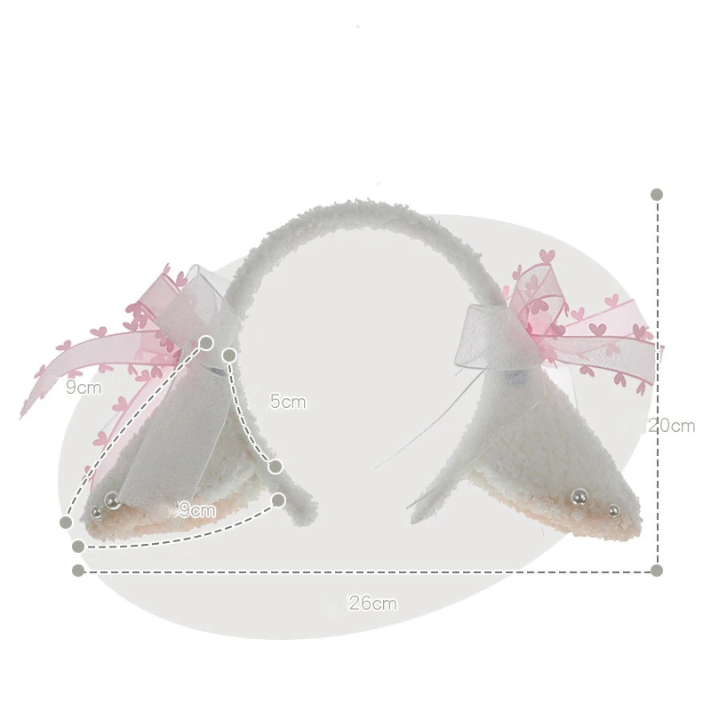 Lolta Kawaii Anime Schafe Ohr Heabbands Cosplay Cartoon Katze Halloween Party Kostüme Haar Plüsch Zubehör Mädchen Kopfbedeckung Geschenke – Detail 10