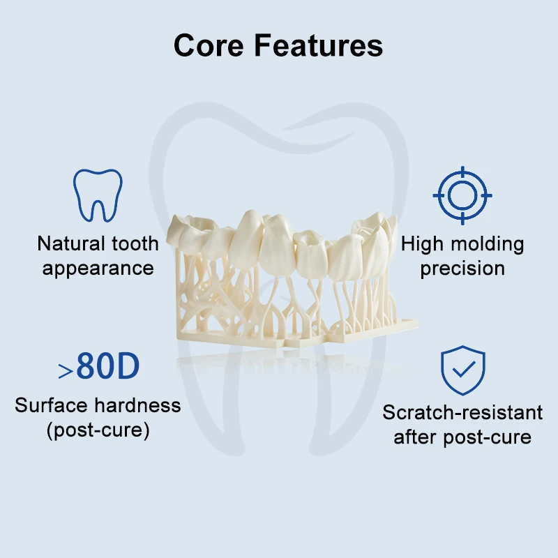 Smile Find Multipurpose Oral Hygiene Biocompatible Flexible Printing Ceramic Permanent Dental Crown 3d Printing Resin