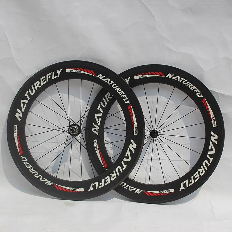 

Naturefly 85mm Clincher Carbon Road Wheel Bicycle Wheelset 700C Cycle Bike Rims Track Fixed Gear Free Shipping