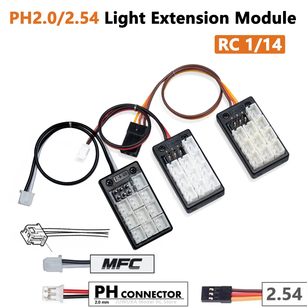 RC Truck Light Extension Module PH2.0/PH2.54 Erweiterungsmodul für 1/14 Tamiya MFC-03 RC Truck Kipper Autoteile Zubehör Spielzeug
