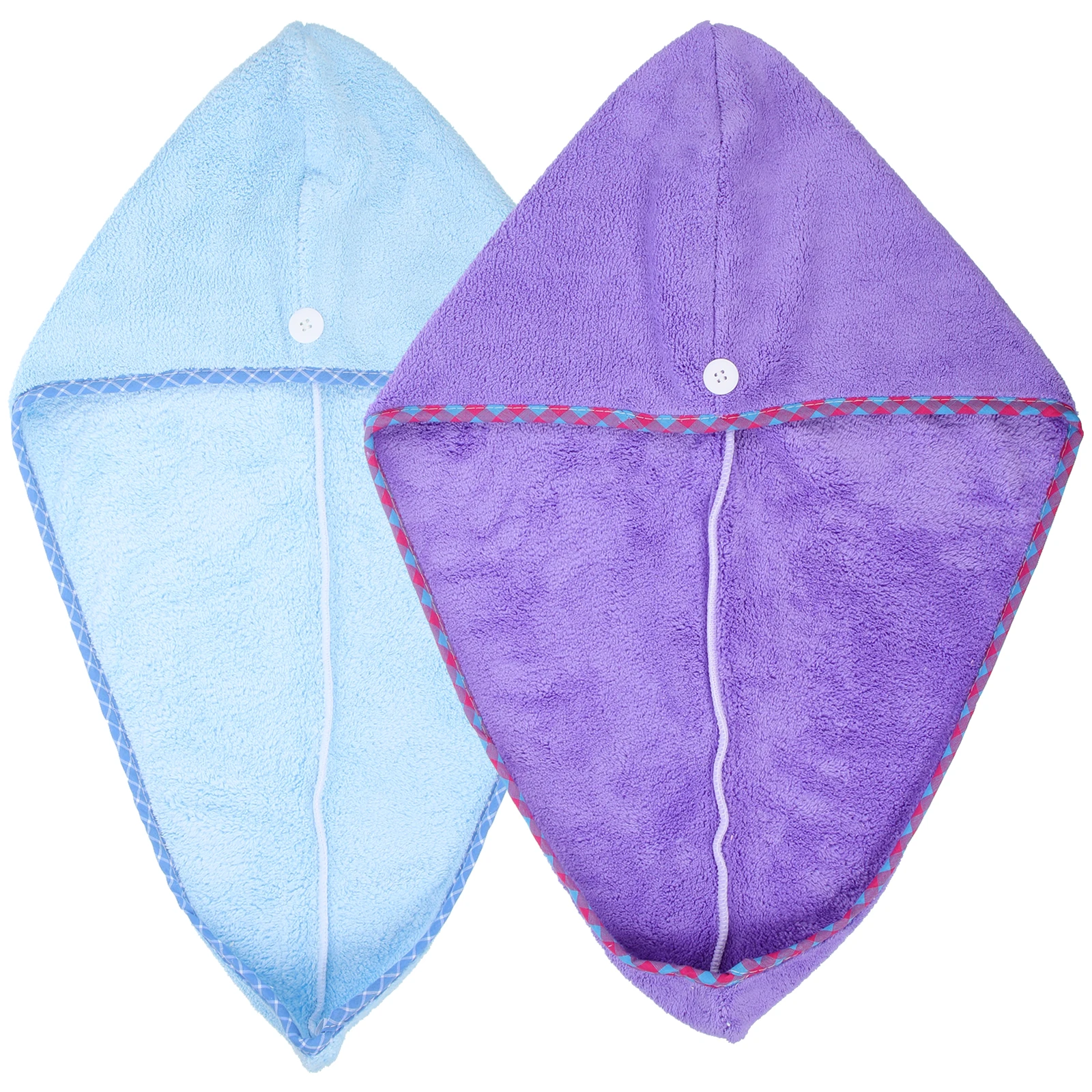 

2pcs Fast Drying Wrap Quick-Drying Bath Comfortable Head Towels For Women Water-Absorption Hair Towels Convenient Hair Wraps