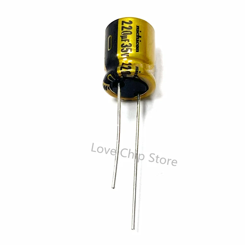 10 peças/20 peças/50 peças 220uf 35v nichicon fw série 10x12.5mm 35v220uf capacitor eletrolítico de alumínio de áudio hifi