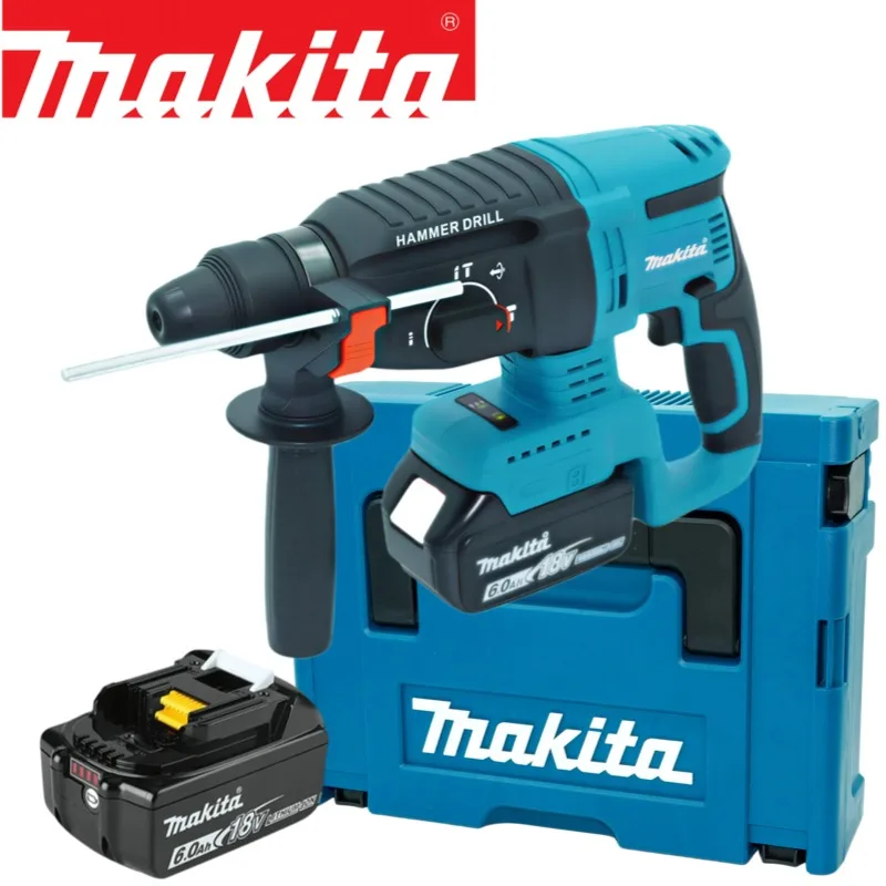 Perceuse à percussion sans fil Makita DHR242 à longue durée de vie, moteur sans balais 18V, 3 modes 4700 IPM pour le traitement continu des surfaces en béton de 24 mm