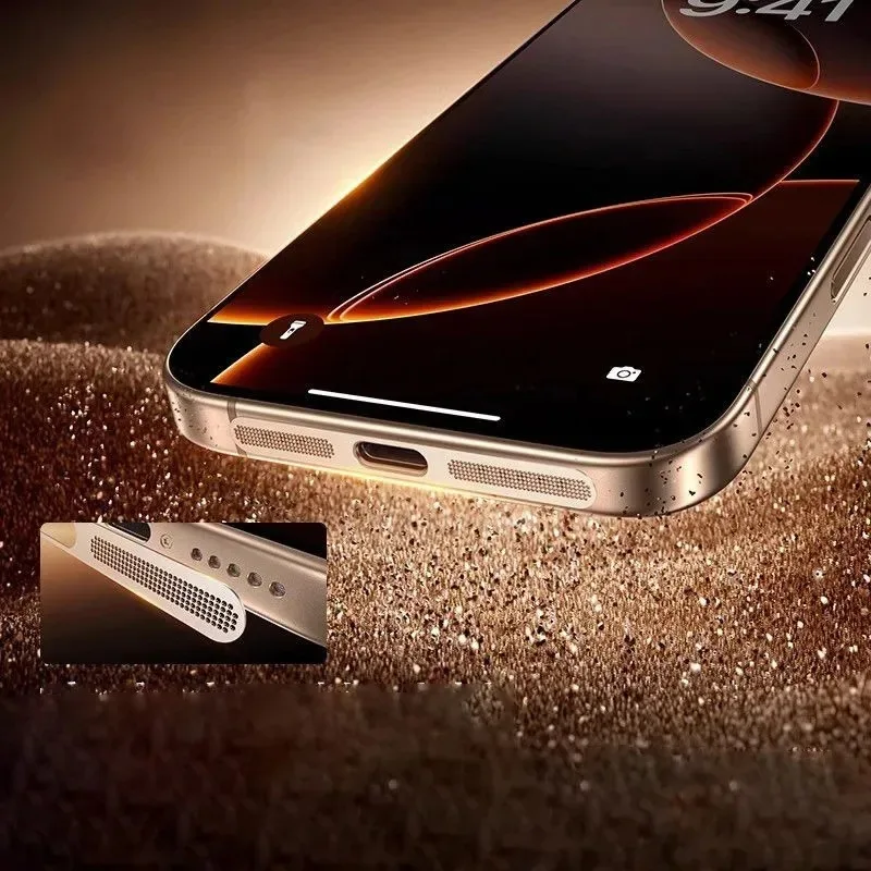 الهاتف الغبار صافي ملصقات القط باو التصميم سماعة المتكلم ثقب مكافحة الغبار شبكة معدنية غطاء غبار آيفون 17Pro ماكس 17Pro 17