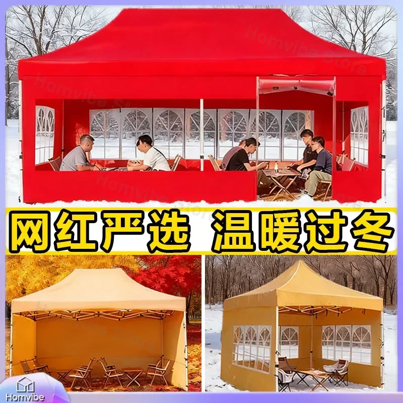Outdoor Patio Umbrella Large Sunshade Canopy Tent Waterproof Rain Proof Folding Telescopic Awning for Garden Beach Stall