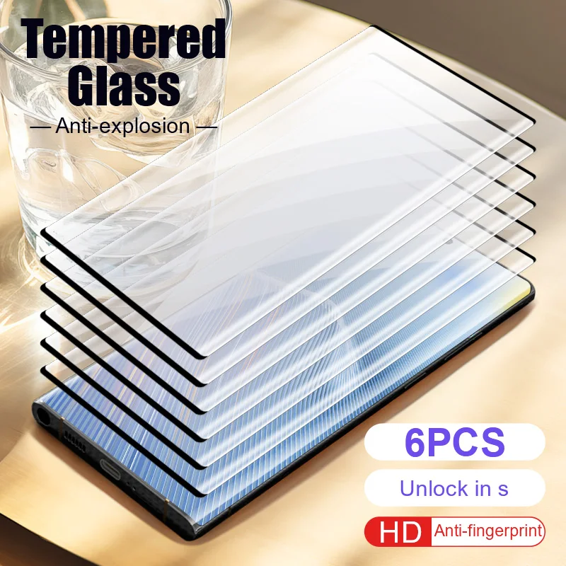 6Pcs tempered glass screen protector for Samsung S24 Plus S23 Ultra S22 Ultra smartphone protective film for Samsung S21 S20 S10