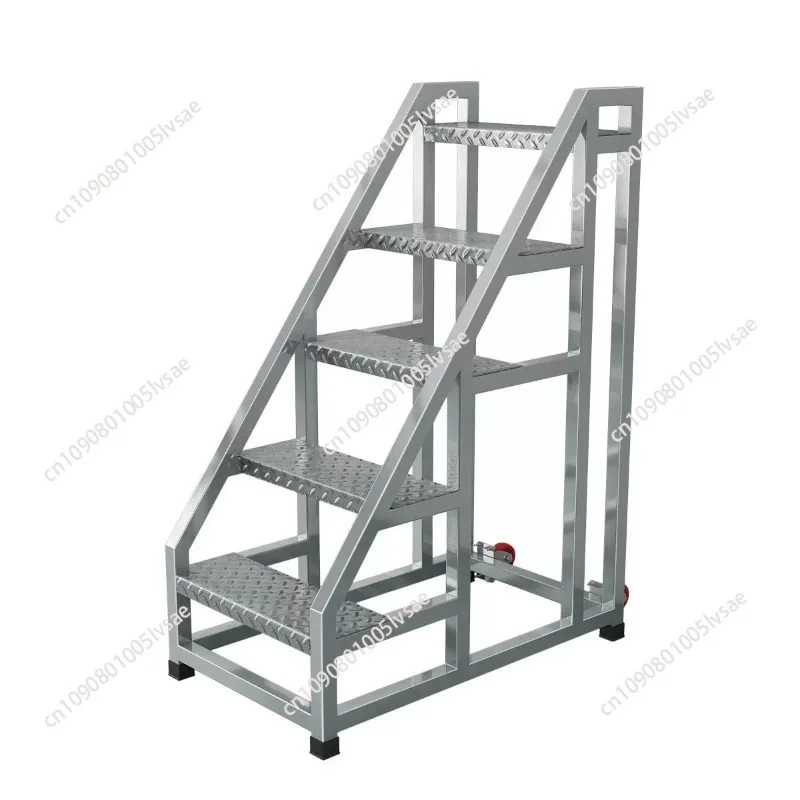 Steps with wheels Ladder Industrial ladder Handrail Thickened climbing engineering Two or three steps Outdoor