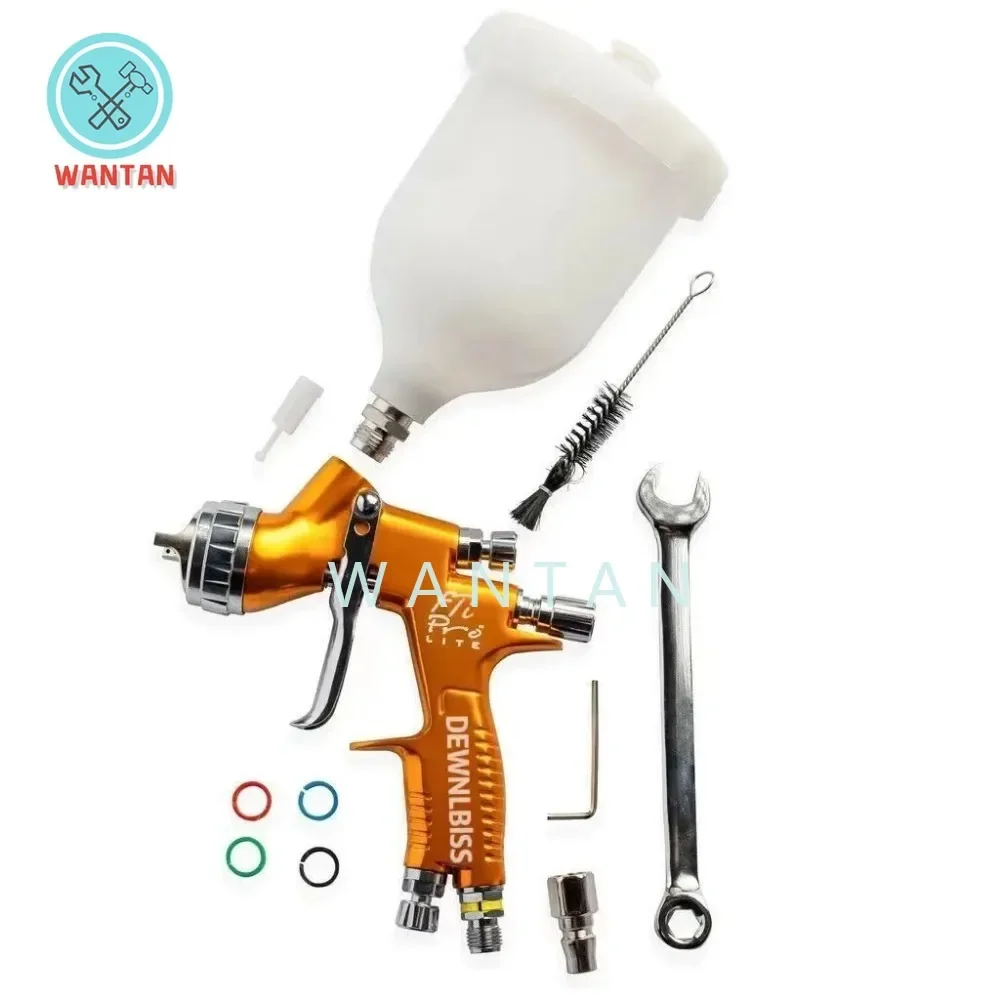 Car Spray Gun Golden Spray Gun LITE 1.3mm Nozzle 600ml Cup LVMP Car Pain Tool for Varnish and Primer High Quality