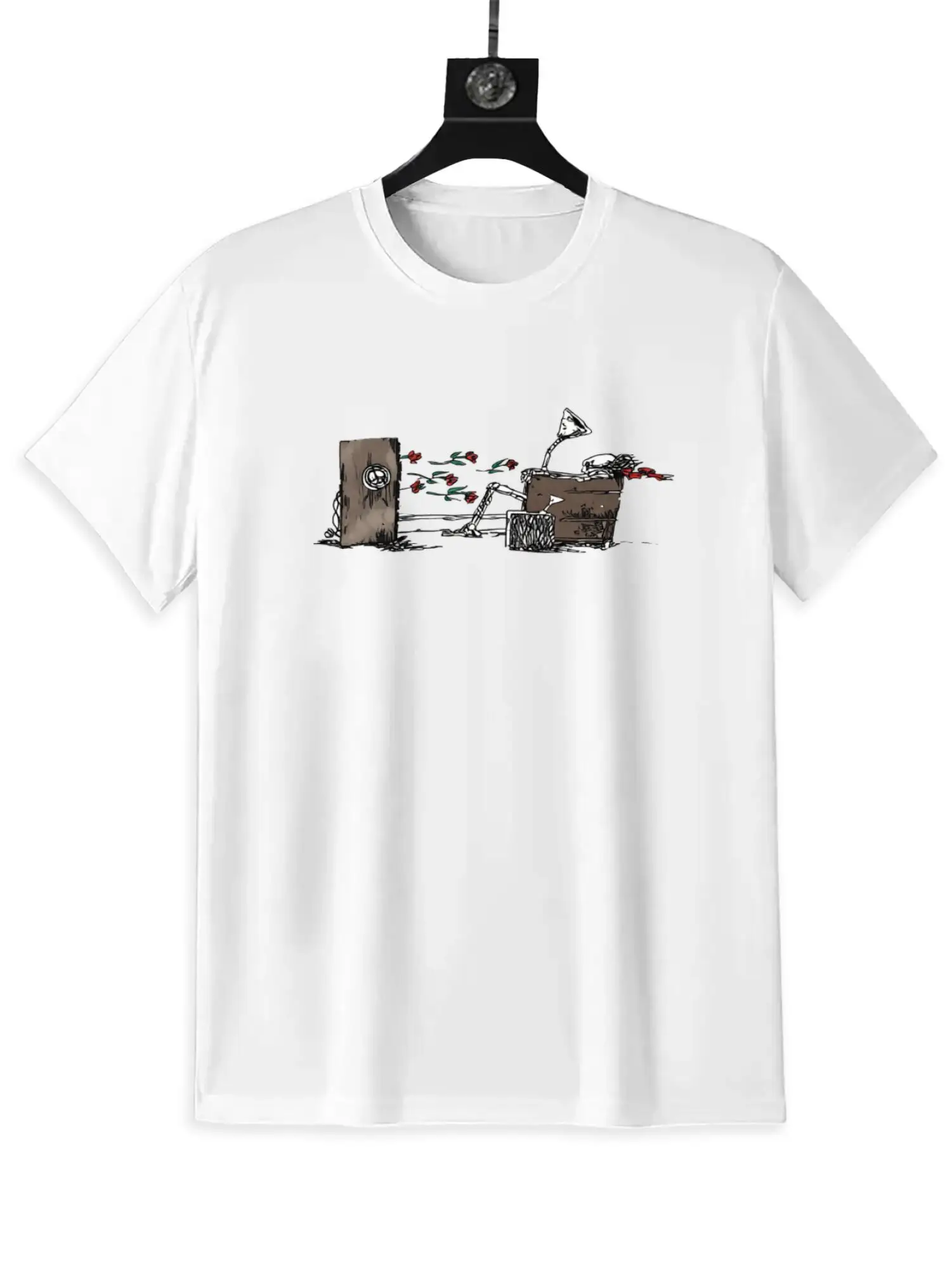 تي شيرت American Retro Music Ad Graphic 100% قطن - نمط صوتي عتيق