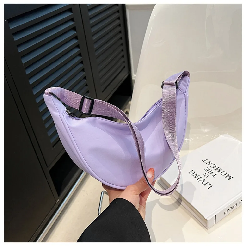 Women'S Shoulder Bag Versatile Underarm Bag Nylon Crossbody Bag Soft For Daily Outings Underarm Carry Commuting