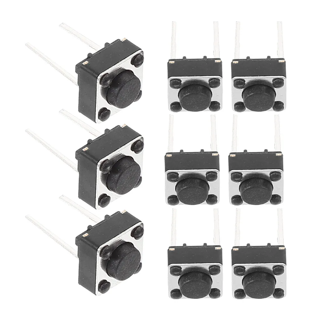100Pcs Replacement Tactile Switches Momentary Push Button Light Touch Responsive Trigger Vertical Pcb Mount for Development