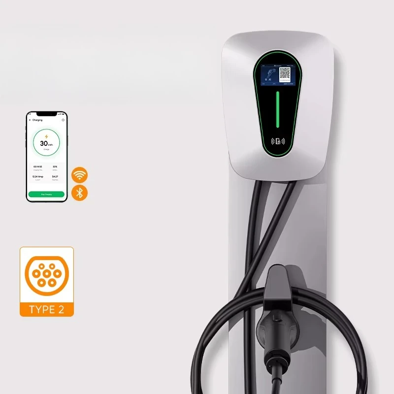 Electric Vehicle Charging Pile 22kw Wall-mounted EV AC Charger Electric Car Charging Station 32a Wallbox for Home Use
