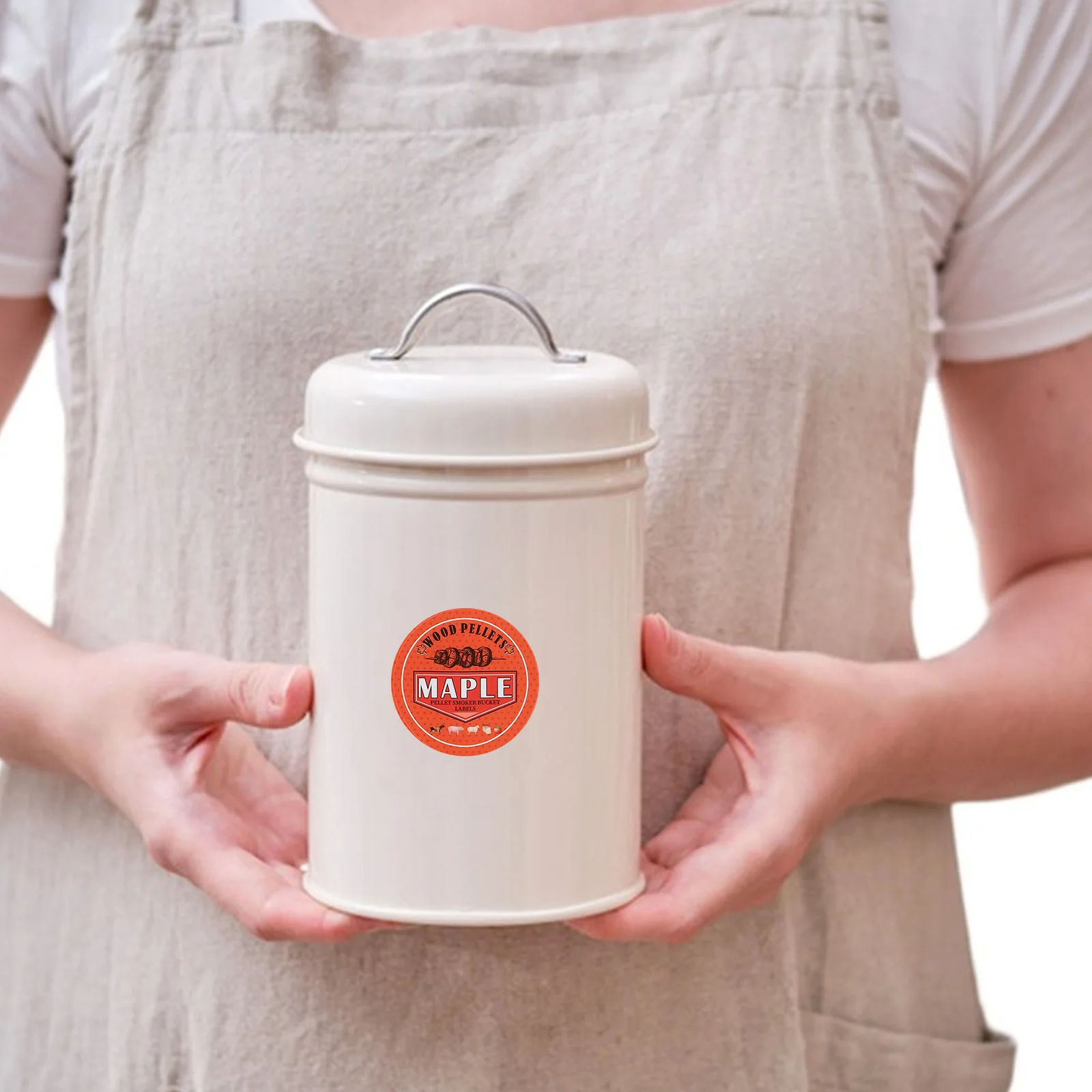 

12 Different Flavors Pellets Storage Container Labels Grill Bucket Stickers Compatibility Versatility Kitchen Facilities
