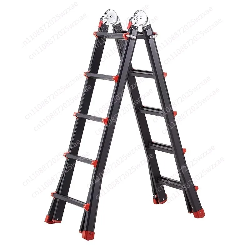 Retractable ladder Household multi-functional portable lifting building project Aluminum alloy folding herringbone ladder