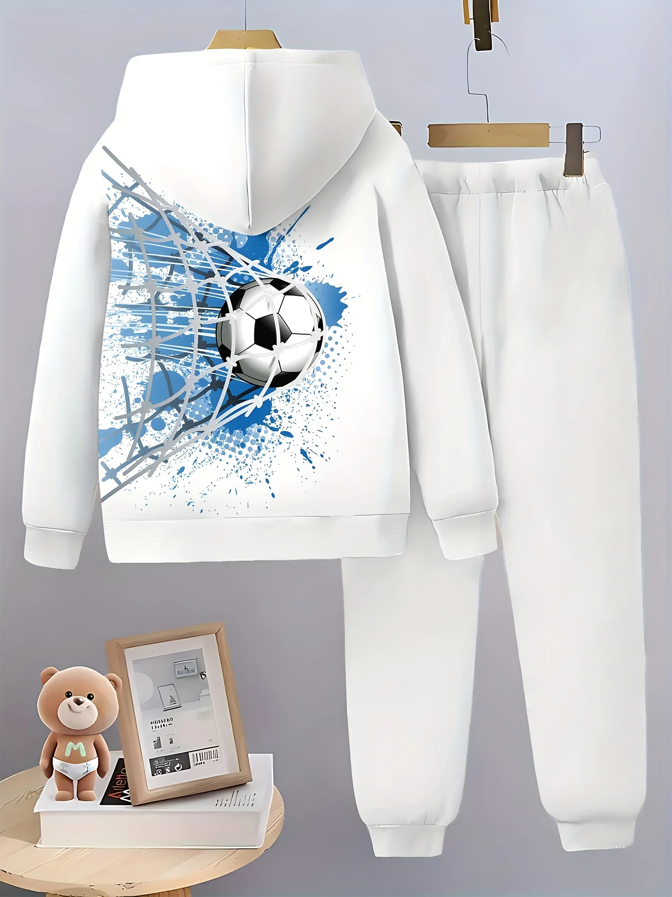 كرة القدم 3D طباعة البدلة البلوز الغابات النمر طباعة عارضة هوديي + الرباط عارضة السراويل 2PCS مجموعة الرجال النساء هوديي البدلة #5