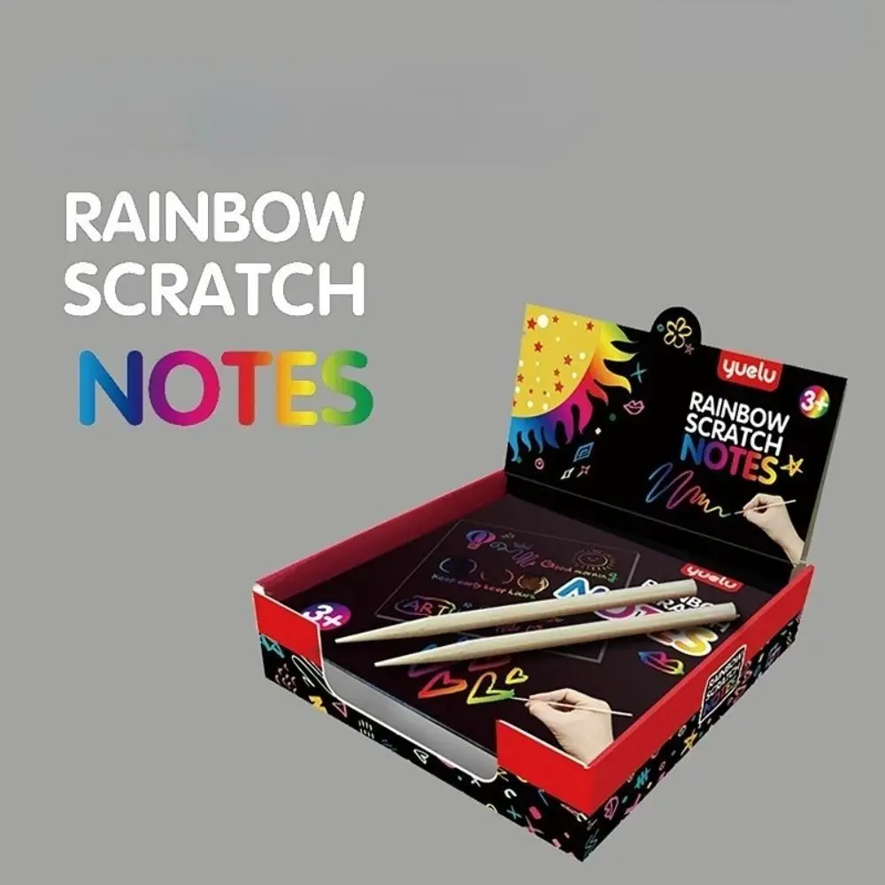 Colore magico Scratch Art Modello di pittura artigianale Arcobaleno Scratch Card Disegna pittura Giocattoli Scratch Notes Carta Scratch Art Paper