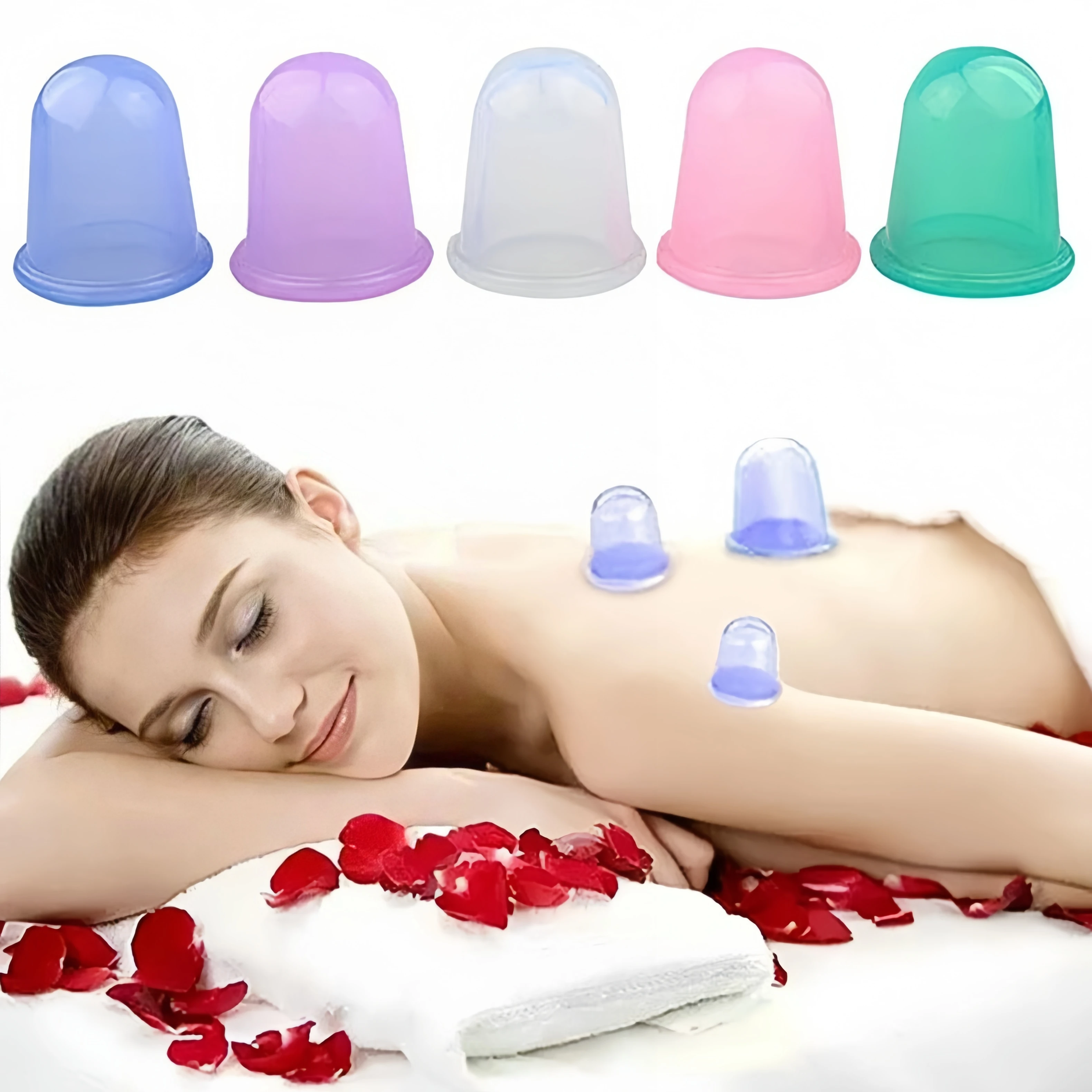 

Portable Body Massager Massage Cup Silicone Cupping Vacuum Device Body Face Neck Silicone Reusable Cups Health Care