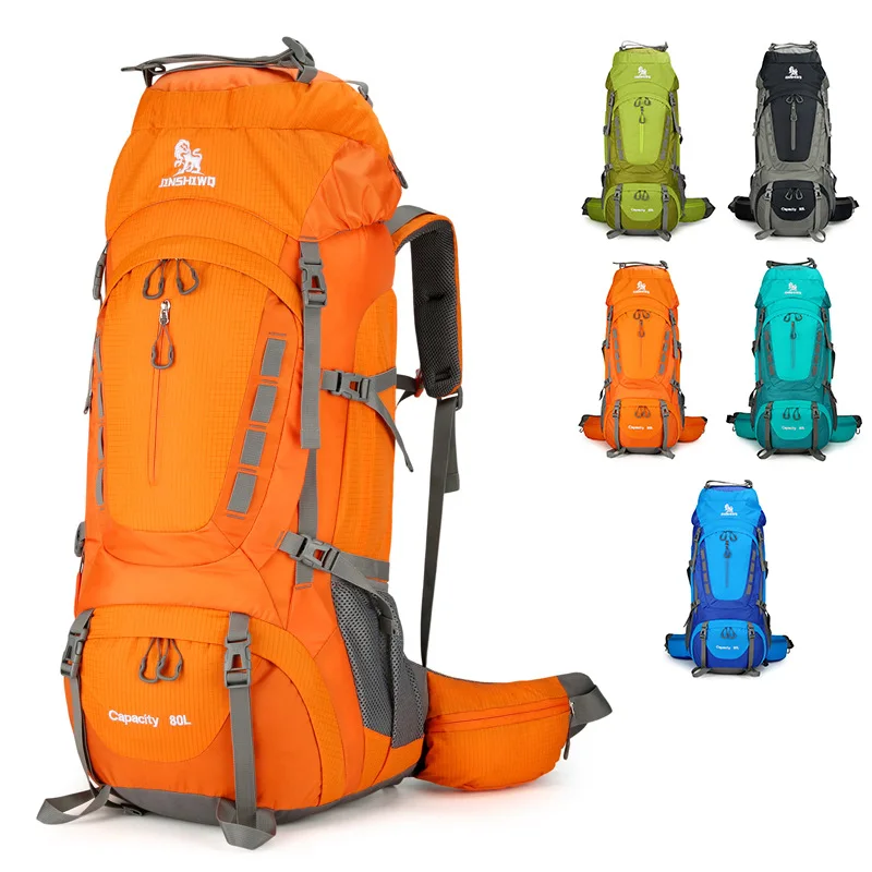 80L Unisex Lightweight Hiking Backpack Outdoor Rucksack Camping Sports Double Shoulder Bag Large Capacity Mountain Climbing bag