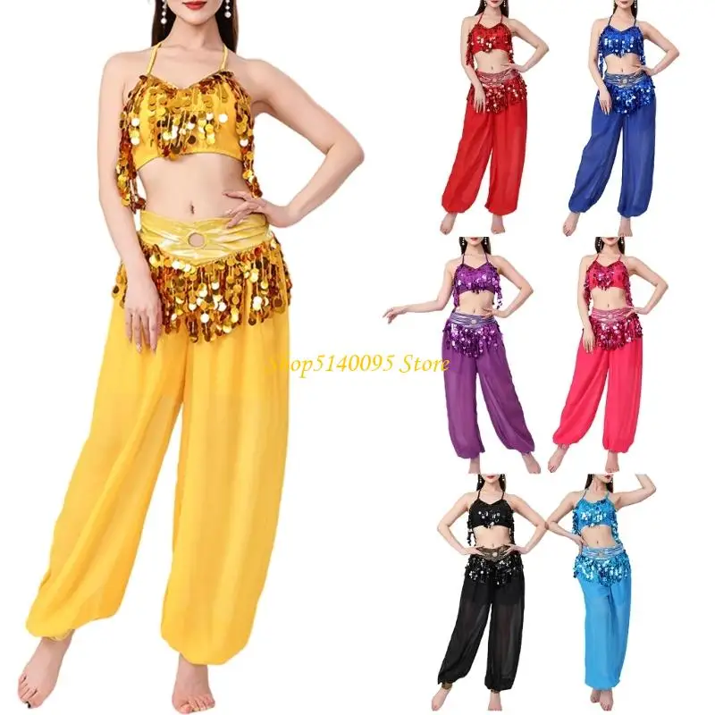 Dxae Costumes danse du ventre pour femmes Dancer Brely Dancer Tenues Brely Dance Bra Tops Pantal