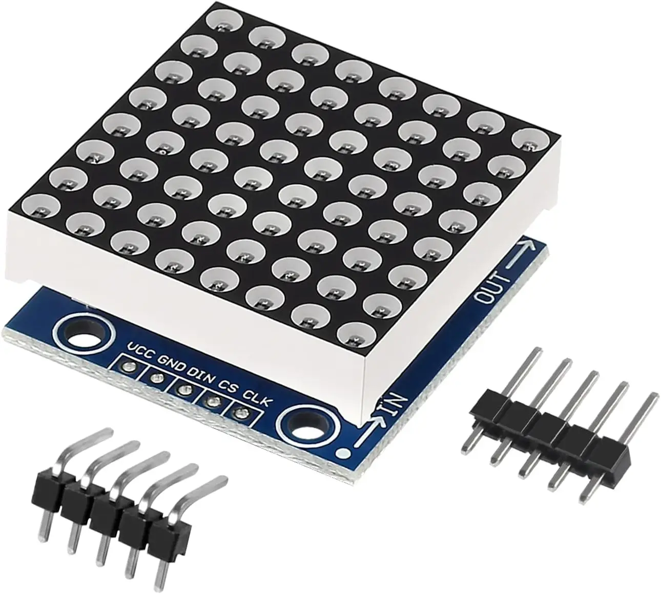 8x8 LED Matrix Module with MAX7219 Display - DIY Kit for Microcontroller - Controlled Projects