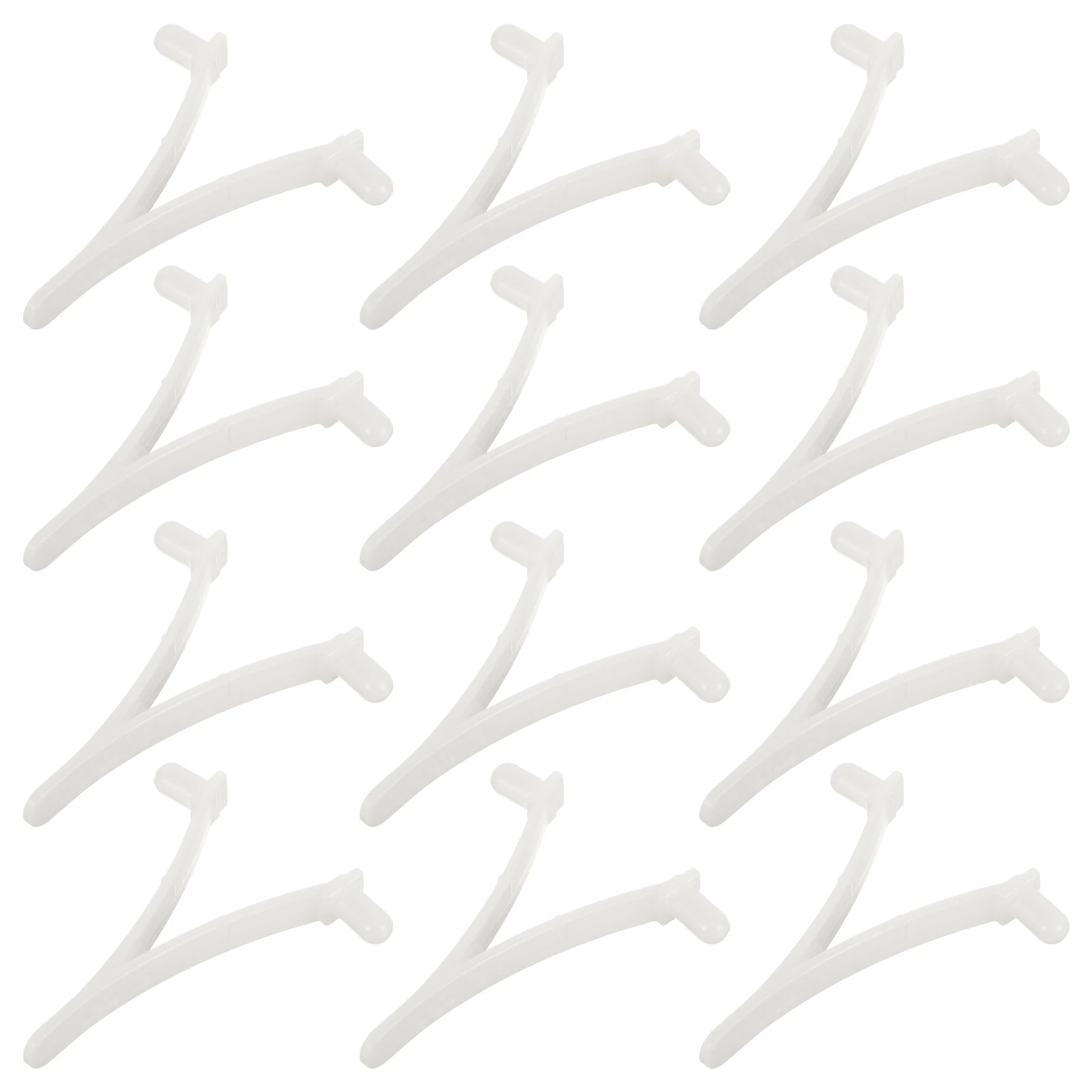 

12pcs Pool Cleaning Tool Handle V Clips for Skimmer Net Brush Replacement Plastic Parts Pool Accessories Gardening Tools