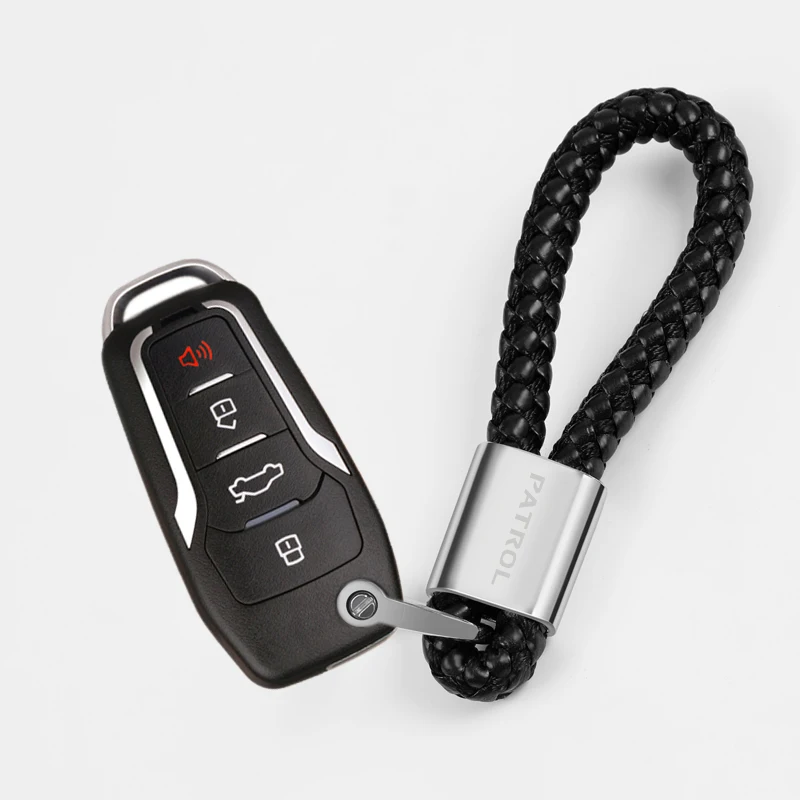 Кожаный шнур, автомобильный брелок, ручная оплетка, брелок для Nissan патруль Y60 Y61 Y62, аксессуары