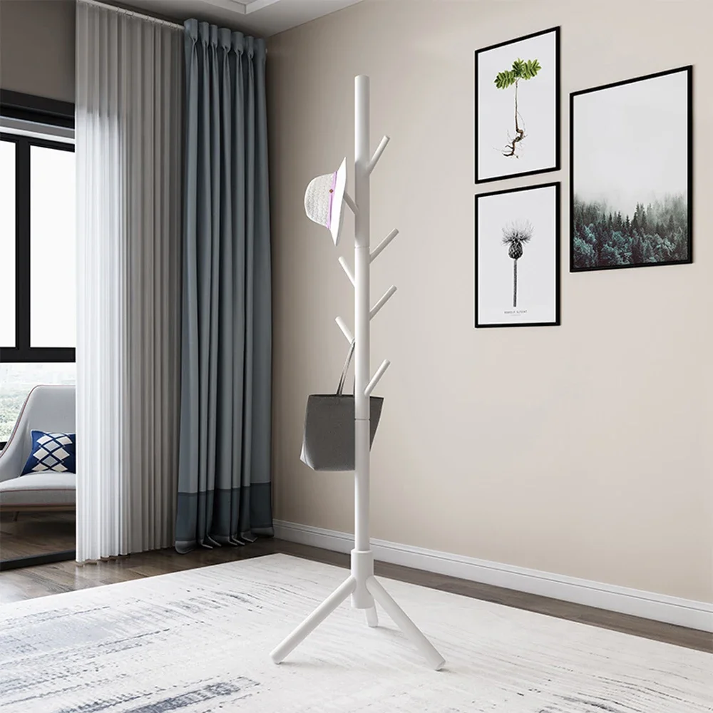 

Triangle Solid Wood Coat Rack Beech Wood Standing Hat Coat Stand Sturdy & Easy Assembly Natural Walnut White 68Inch 173cm Tall