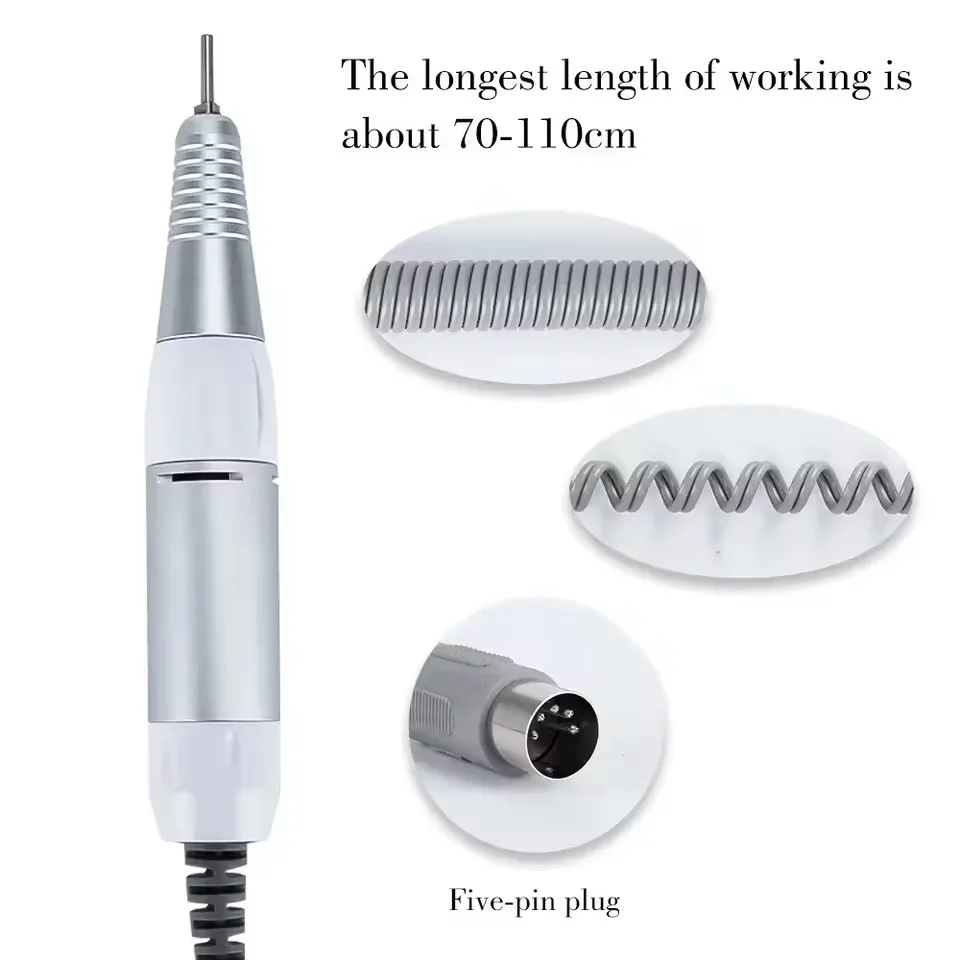 35000RPM Electric Nail Drill Machine Nail Art Drill Pen Handle Professional Nail Files Salon Use Tool