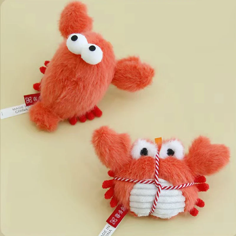 Interactive Cat Kicker Toys Bite Resistant Plush Cat Chew Toys Funny Lobster An…
