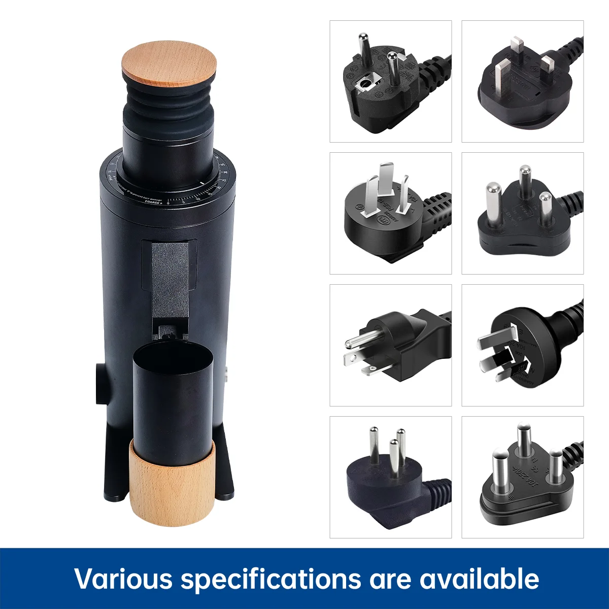 Electric 64mm Flat Burr Coffee Grinder Home Commercial Use Automatic with Stepless Adjustment DF64V